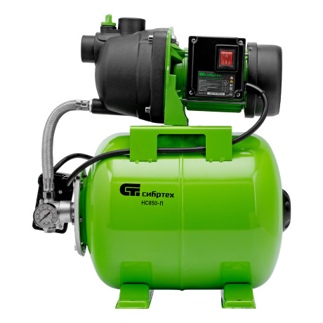 Насосная станция НС850-П, 850 Вт, напор 42 м, 3500 л/ч, ресивер 19 л Сибртех