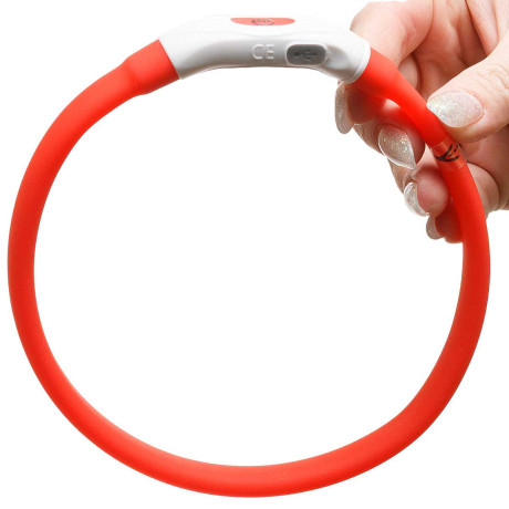 Ошейник 40*1,5см свет-я 3реж. микс USB NA2614 (144