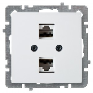 Nilson TOURAN-ALEGRA-THOR мех. роз. комп. 2 мест. СУ (RJ45 CAT5)  белый 24110446
