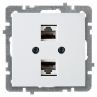 Nilson TOURAN-ALEGRA-THOR мех. роз. комп. 2 мест. СУ (RJ45 CAT5)  белый 24110446