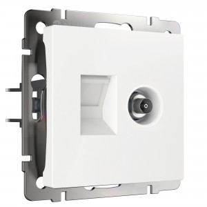 Werkel мех. роз. СУ 1 мест. TV (ТВ) оконечн. + комп. Еthernet RJ-45 6 cat (белый) W1181301 a056109