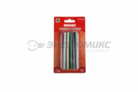 Клеевой стержень d=7мм L=100мм Цветной с Блестками (12шт/уп) BL REXANT, 09-1025