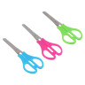 Ножницы школьные ClipStudio 13см с линейкой, пластиковые ручки, 3 цвета, на карточке с подвесом