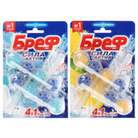 Очиститель для унитаза подвесной БРЕФ Сила-актив океан.бриз/лимон.свеж, 2х50г