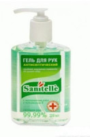 Гель для рук антисептический SANITELLE (Санитель) 250 мл, &quot;Алоэ&quot;, с витамином Е, дозатор, ш/к 60114