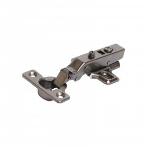 Петля мебельная мини D26 полунакладная с доводчиком Clip-On черн (комп2шт цена за к-т)(50) StahlBuro