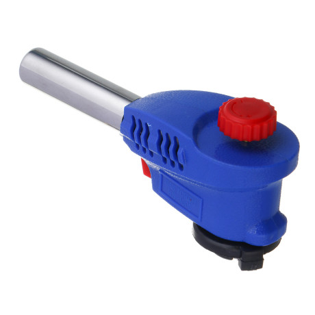 Горелка газ. с пьезорозжигом тм РОКОТ, цанг. захват, шир. cопло; 15,3х4,5х7,2см