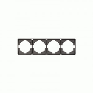 KRANZ MIELE ROUND Рамка 4 мест. (горизонт.) титан KR-78-0754-2