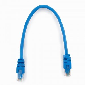 Cablexpert патч-корд UTP cat6, 0,25м, литой, многожильный (синий)