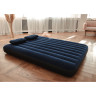 INTEX Матрас надувной Classic downy (Fiber tech) Квин, руч.насос, 2 подушки, 152x203x25см, 64765