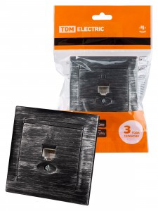 TDM Лама роз.  СУ RJ45 компьютерная старинное серебро SQ1815-0657