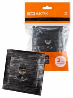 TDM Лама роз.  СУ RJ45 компьютерная старинное серебро SQ1815-0657