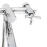 СоюзКран Смеситель для ванны с душем, прямой излив 35см, кер. кран-буксы 1/2, хром, цинк, SK08-P208