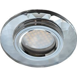 Ecola DL1654 MR16 GU5.3 св-к  Стекло граненый Хром/Хром 25x90 FC1654EFF (10!)