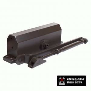 Доводчик дверной БУЛАТ ARCTIC ДД 504/5 A-С (80-150 кг) коричневый, морозостойкий (10)