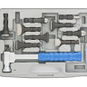 Набор рихтовочный, молоток цельнометаллический, обрезин. ручка, сменные бойки, 9 шт, в боксе Matrix
