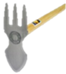 Тяпка рыхлитель "Лепесток", толщина 2мм, черенок лакированная осина 120см