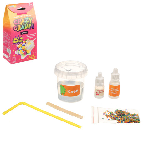 ХОББИХИТ Набор экспериментов серия Юный химик, "CRAZY СЛАЙМ", 10х20,2х6,5см, 5 дизайнов, 926