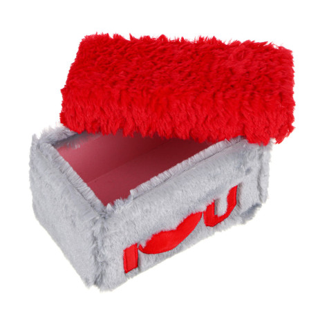 Коробка подарочная с декором, 16,7x10,6x8,7 см, картон, полиэстер