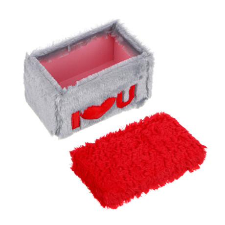 Коробка подарочная с декором, 16,7x10,6x8,7 см, картон, полиэстер