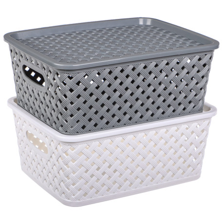 VETTA Корзина для хранения с крышкой "Сеул", 25x20x10см