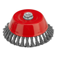 Щетка для УШМ, 150 мм, М14, &quot;чашка&quot;, крученая проволока 0.5 мм Matrix