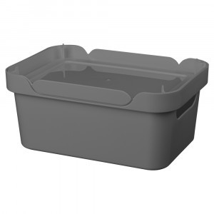 Ящик с крышкой универсальный "LUXE", 270x190x120 мм, 4,6л Серый 433205411 Бытпласт