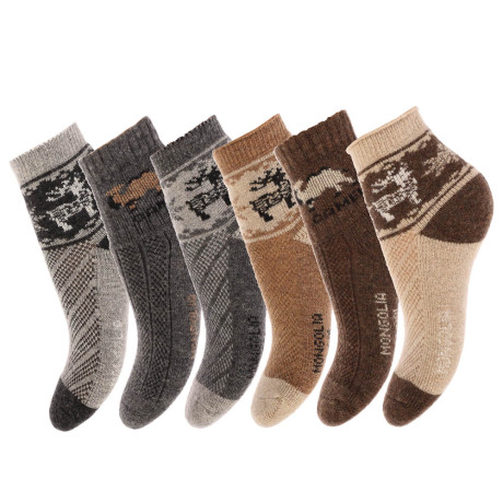 GALANTE Носки детские из монгольской шерсти, 47% овечья шерсть, 23%п/а, 25%п/э, 5%спан, р.14-16,разн