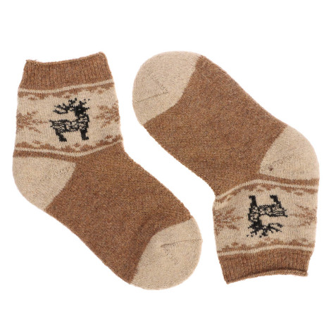 GALANTE Носки детские из монгольской шерсти, 47% овечья шерсть, 23%п/а, 25%п/э, 5%спан, р.14-16,разн