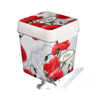 Емкость 1,2л Маки (соль) с ложкой БШ4829(12)