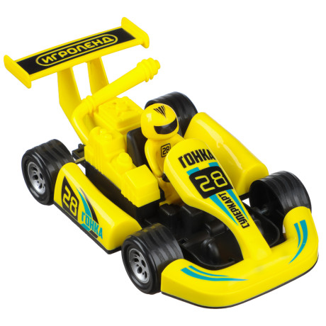 ИГРОЛЕНД Машинка инерционная "Супер Карт", металл, ПП, 16х5х8 см, 3 дизайна