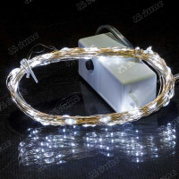 Гирлянда светодиодная НИТЬ БЕЛЫЙ/ 10 метров, 100лампочек/