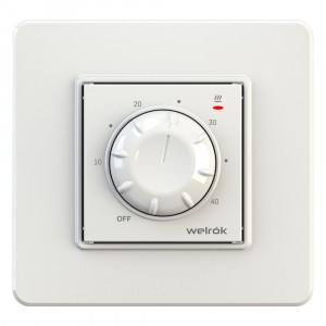 Welrok терморегулятор для теплого пола rtp, мех. СУ, 16А, 3000W датчик пола 10…40°C (дл. 3м)