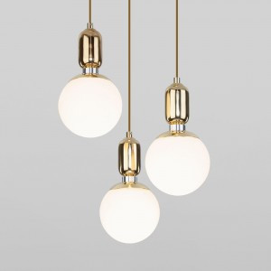 Eurosvet св-к подвесной E27 3x60W 270х0х1200 металл зол/кремов Bubble 50151/3 a056843