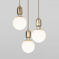 Eurosvet св-к подвесной E27 3x60W 270х0х1200 металл зол/кремов Bubble 50151/3 a056843