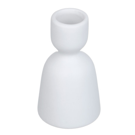 Подсвечник, 5,3х5,3х9,5см, керамика, цвет белый, арт.17