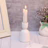 Подсвечник, 5,3х5,3х9,5см, керамика, цвет белый, арт.17