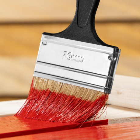 Кисть флейцевая "Стандарт", 70 х 6 мм, натуральная щетина, пластиковая ручка Сибртех