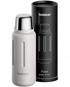 Термос BOBBER Flask узк.горло 1л, светло-серый