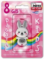 Флэш-диск USB 8Gb Mirex RABBIT GREY (ecopack)