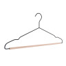VETTA Вешалка с перекладиной, 41х19.5х0.3 см, металл, дерево, черный глянец