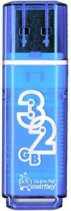 Флеш-диск (флэшка) USB 32Gb SmartBuy Glossy Blue (SB32GBGS-B)