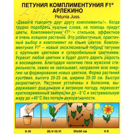 Петуния Комплиментуния Арлекино Аэлита Ц