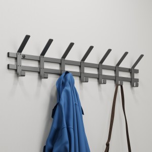 Вешалка настенная Торонто 7 (7 крюч.) 82*8,5*16,8см (графит) ВНТ7ГР под заказ ЗМИ