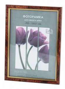 Фоторамка Interior Office пластик 582 15х21 темный орех 0344