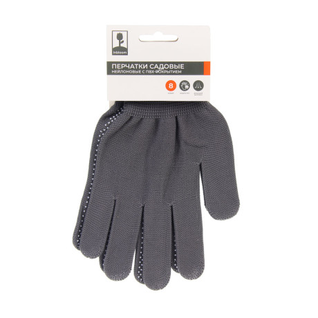 INBLOOM Перчатки нейлоновые с ПВХ-покрытием, 8 размер, 20см, 18г