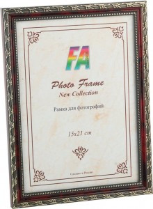 Фоторамка FA пластик "Камышок" красный мрамор 15х21 1036