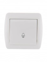 Lezard DEMET кнопка звон. 10А, бел. (основание PBT, корпус PC) 711-0200-103
