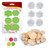 Формы д/печенья двухсторонние Фигурки 6шт/уп (кратность 3!!!) пластик VL80-366 Мультидом