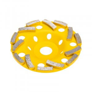 Чашка алмазная шлифовальная, Турбо-сегмент, 125х22,2мм KRANZ (цена за шт) KR-90-0258